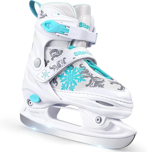 Miniatura 8 de Patines de hielo ajustables para niños y niñas, patines de hockey sobre hielo para principiantes de 4 a 12 años, zapatos de patinaje sobre hielo