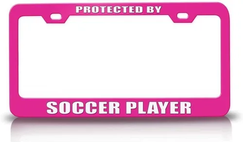 Protegido por el marco de la placa de matrícula del camión SUV del coche del jugador de fútbol de metal Pn f70