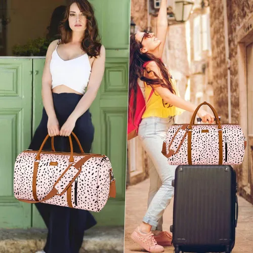 Miniatura 6 de Bolsa de ropa para viaje con neceser convertible de mano para fin de semana bolsas de viaje grandes para mujeres 2 en 1 bolsa colgante para traje