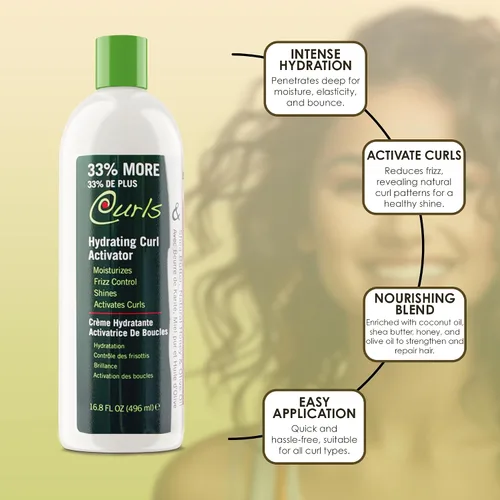 Miniatura 4 de Biocare - Activador hidratante de rizos, infundido con manteca de karité, miel natural y aceite de oliva, hidrata, define y repone para el activador