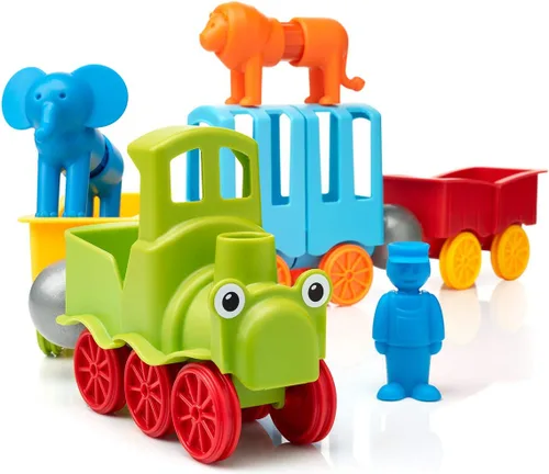 Miniatura 4 de SmartMax My First Animal Train STEM - Juego de descubrimiento magnético con tren móvil y animales suaves para edades de 1 a 5 años