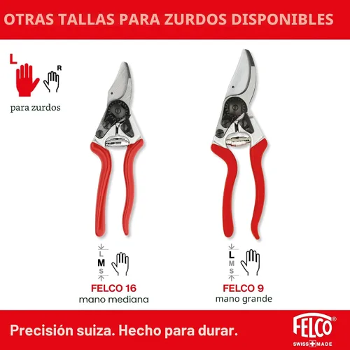 Miniatura 6 de Felco Tijeras de podar F5 – Cortadoras de jardín grandes de acero de 8.9 pulgadas fabricadas en Suiza, podadoras de mano para jardín y paisaje