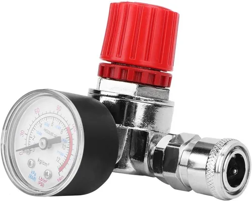 Miniatura 9 de Regulador de presión del compresor de aire con indicador de dial, válvula de control ajustable de aleación de zinc para accesorios