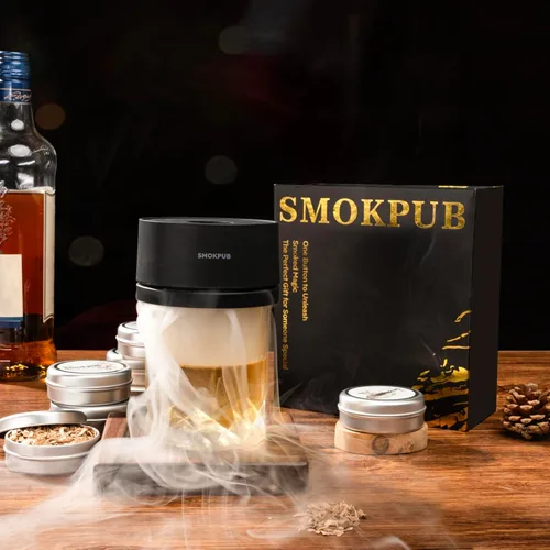 Miniatura 8 de Kit de Ahumador Eléctrico para Whisky Smokpub con Encendido Integrado, Sin Necesidad de Butano, Kit de Ahumador de Cócteles Recargable con 6