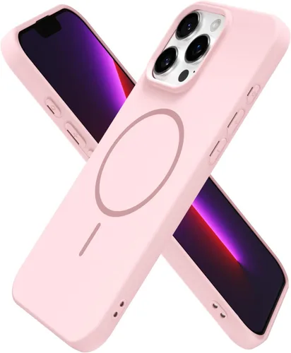 Miniatura 76 de oakxco Funda de silicona Mag Safe para iPhone 17 Pro Max, funda magnética delgada y fina compatible con carga inalámbrica MagSafe, bonita funda Negro