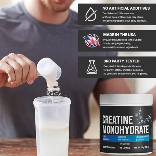 Miniatura 8 de CorVive Monohidrato de creatina, polvo de creatina pura y sin sabor, vegano, sin gluten, sin aditivos, sin OMG, fórmula de fácil mezcla para soporte
