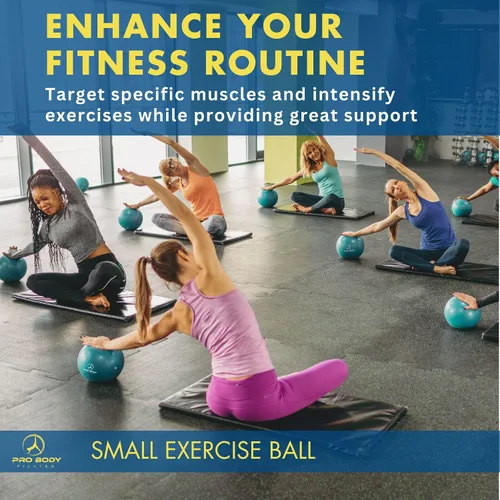 Miniatura 8 de ProBody Pilates Mini Pelota de Ejercicio - Bola de 9 Pulgadas para Entrenamiento de Estabilidad, Barra, Yoga, Núcleo y Terapia Física