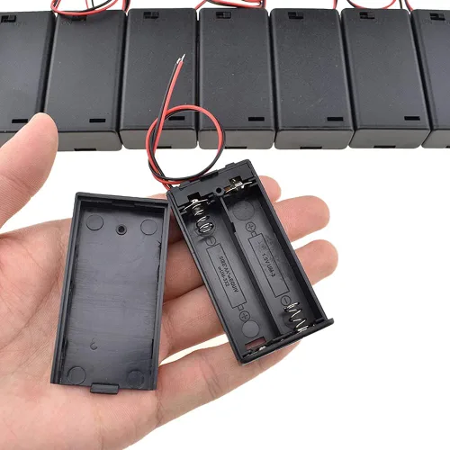 Miniatura 32 de HAHIYO 2 soportes de batería AAA con conector JST, suministro portátil, intercambio rápido, tapas de forma segura, conveniente interruptor