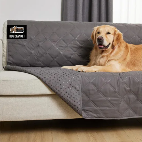Miniatura 13 de GORILLA GRIP Funda de cama impermeable para perros, 82 x 68 pulgadas, parte trasera antideslizante con agarre, a prueba de fugas, lavable, funda