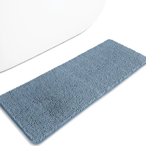 Miniatura 83 de Alfombra de baño pequeña de 12 x 18 pulgadas, lavable y absorbente, antideslizante, alfombra de baño de felpilla gruesa y suave para baño, ducha