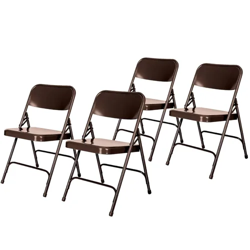 Miniatura 10 de National Public Seating - Sillas plegables portátiles de acero serie 200 sillas plegables de alta resistencia para interiores y exteriores, juego