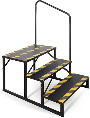 Miniatura 11 de Escaleras de autocaravana de 2 escalones, peldaños para bañera de hidromasaje, escalera de spa al aire libre con pasamanos, escalera de quinta rueda