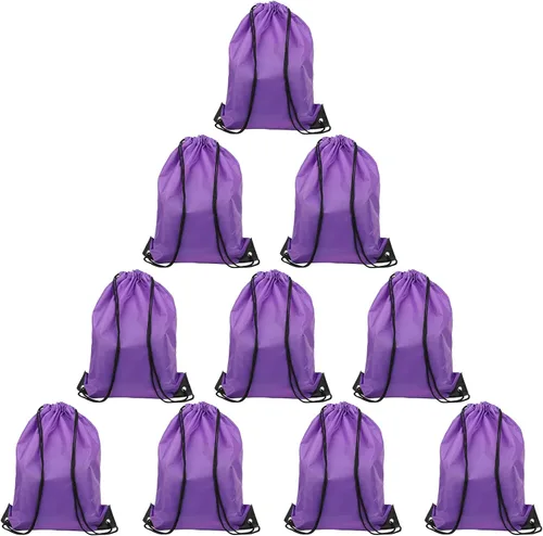 Bolsas de cincha de 4 colores, mochila deportiva de poliéster con cordón para hombres y mujeres, bolsa de cincha con cuerdas para hacer bricolaje,