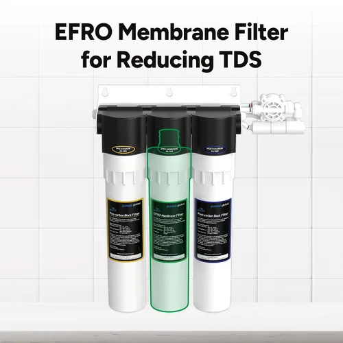Miniatura 4 de Filtro de reemplazo de membrana Puri-3 EFRO para reducir TDS, proporcionando filtración de ósmosis inversa de flujo de permeado