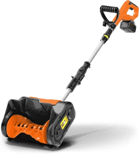 Miniatura 8 de SuperHandy Pala de nieve inalámbrica, lanzador de nieve eléctrico de 20 V 4 Ah, ligero, camino de limpieza de 10 x 5 pulgadas, distancia