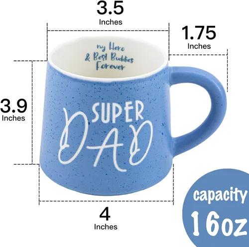 Miniatura 2 de COLLECTIVE HOME - Taza de café, taza de té de cerámica familiar, regalo divertido para el día de la madre/padre, 16 onzas, apta para lavavajillas