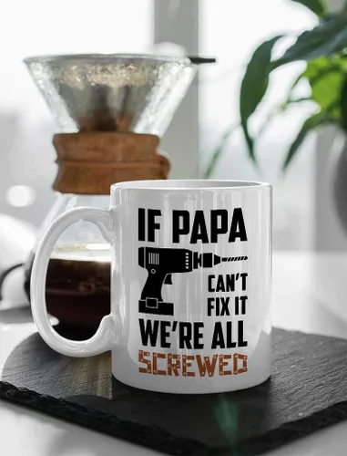 Miniatura 6 de Tstars Taza de cerámica para papá de parte de la hija, hijo, día del padre, tazas de café divertidas para papás, 15 onzas, color blanco