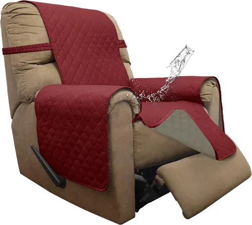Miniatura 51 de ISSUNTEX Fundas de sofá de dos plazas con doble protección 100% impermeables para sala de estar, fundas para sofá de 2 cojines, protector de muebles