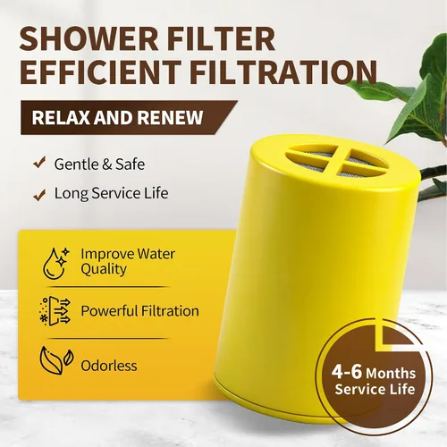 Miniatura 4 de Filtro de ducha de repuesto compatible con filtro Afina para ducha y filtro de ducha, para agua dura, elimina cloro y otras impurezas, paquete de 1