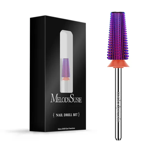 Miniatura 16 de MelodySusie Super Cut Edition Brocas para Uñas 5 en 1, Brocas Multifunción de Carburo de Tungsteno de 3/32'', Adecuadas para Manicura Pedicura