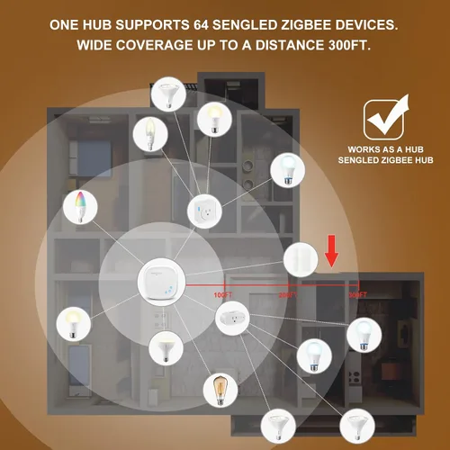 Miniatura 3 de Sengled Zigbee - Bombillas inteligentes, requiere concentrador inteligente, funciona con SmartThings y Echo con hub integrado, control de voz