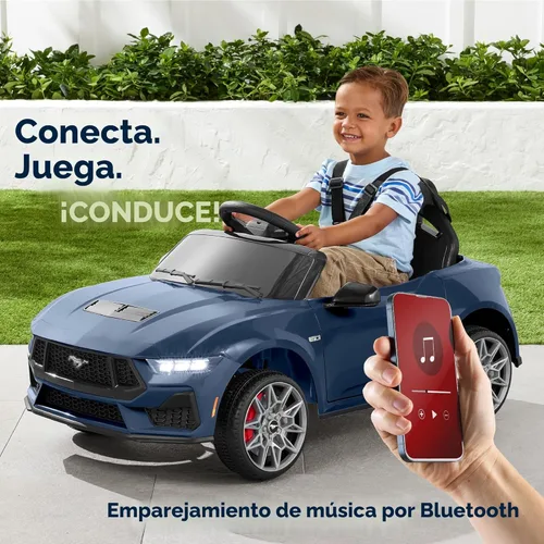 Miniatura 4 de Best Choice Products Auto eléctrico de 12 V para niños, con licencia oficial Ford Mustang con control parental, luces LED, 2 velocidades, Bluetooth