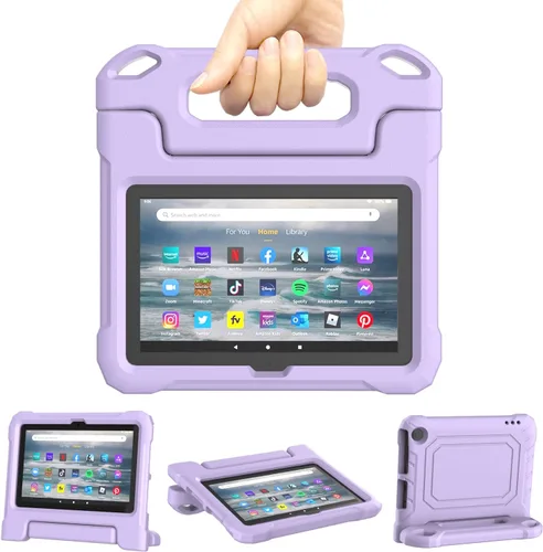 Miniatura 8 de Funda para tablet Amazon Fire 7 para niños (12ª generación, versión 2022), ligera, a prueba de golpes, apta para niños, funda para tablet Fire 7