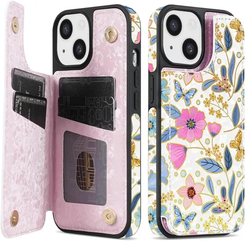 Miniatura 35 de NNH Funda tipo cartera compatible con iPhone Xs Max con bloqueo RFID, ranuras para tarjetas, folio de piel sintética, función atril, doble cierre