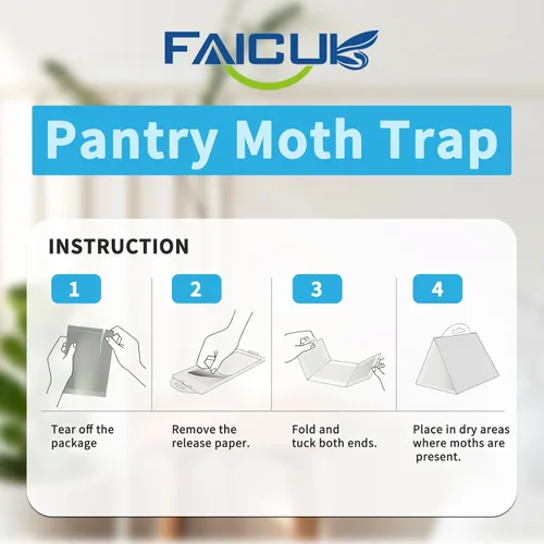 Miniatura 5 de Faicuk Trampas para polillas de despensa con atracción de feromonas para el hogar, la cocina y el almacén, inodoro, sin insecticidas y no tóxicas