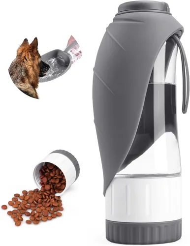 Miniatura 10 de TIOVERY Botella de agua mejorada para perros, dispensador portátil de agua para perros, gatos, cachorros y mascotas con vaso para beber y contenedor