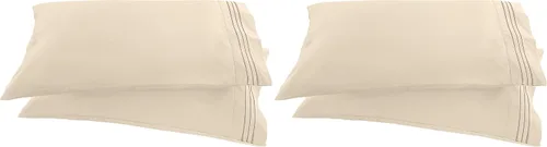 Miniatura 40 de Elegant Comfort ® Diseño de Cadena de 1500 Hilos, Calidad Egipcia de Lujo, Sedoso, Suave, Resistente a Arrugas y Decoloración, 2 Fundas de Almohada