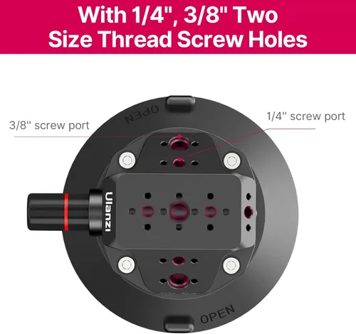 Miniatura 4 de ULANZI SC-02 Soporte de succión de 4.5 pulgadas, soporte de brazo mágico para cámaras réflex digitales, cámara de acción, filmación de video