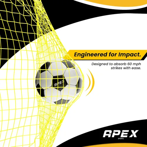 Miniatura 3 de Apex Sports - Portería de fútbol de 12x6 pies con objetivo de precisión – Red de fútbol portátil con objetivo de 10 agujeros extraíble, diseño