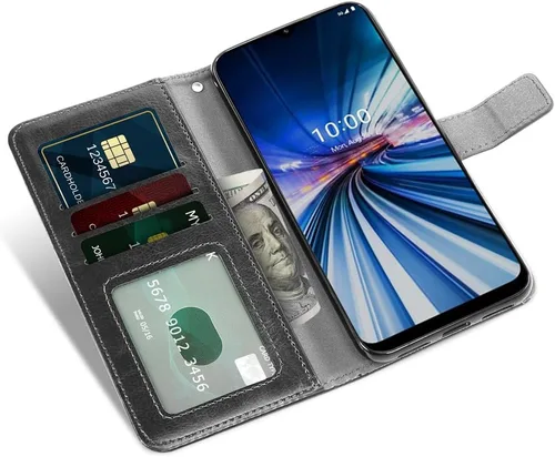 Miniatura 2 de Compatible con Boost Mobile Celero 5G Plus de 7 pulgadas 2023 (no 2024/Celero 3 5G Plus) Funda tipo cartera de vidrio templado, protector