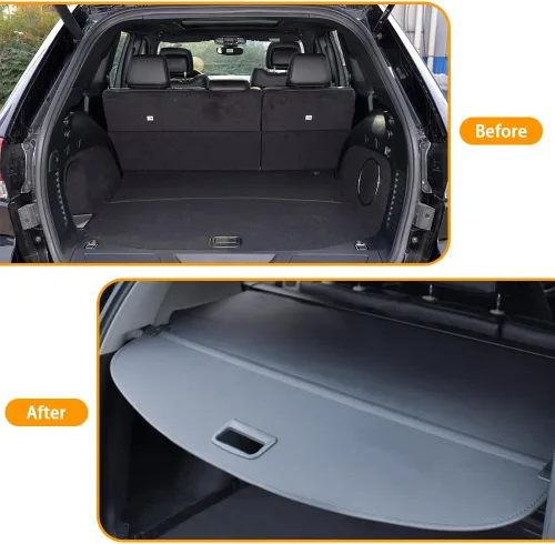 Miniatura 5 de Funda de carga retráctil para maletero para Jeep Grand Cherokee 2022-2025 (2 filas; WL) - Sombra de seguridad antirrobo para privacidad, accesorios