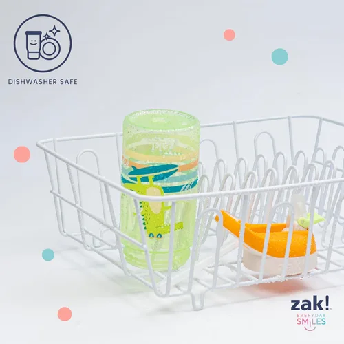 Miniatura 6 de Zak Designs Minecraft - Botella de agua para niños con popote y asa de transporte integrado, hecha de plástico, diseños de botellas de agua a prueba