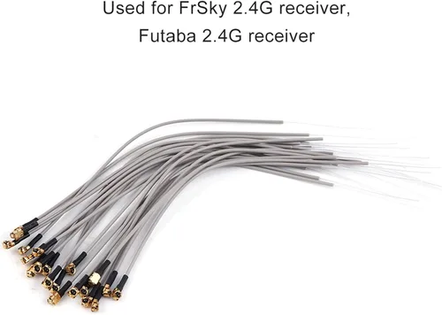 Miniatura 4 de Milltrip Antena receptora de aviones ABS 2.4G compatible con puerto IPEX para Futaba FrSky receptor antena de repuesto