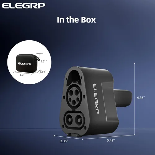 Miniatura 6 de ELEGRP Adaptador CCS1 a NACS, 500A/1000V 250kW carga CC súper rápida, compatible con Tesla modelo S/3/X/Y y todos los vehículos eléctricos NACS