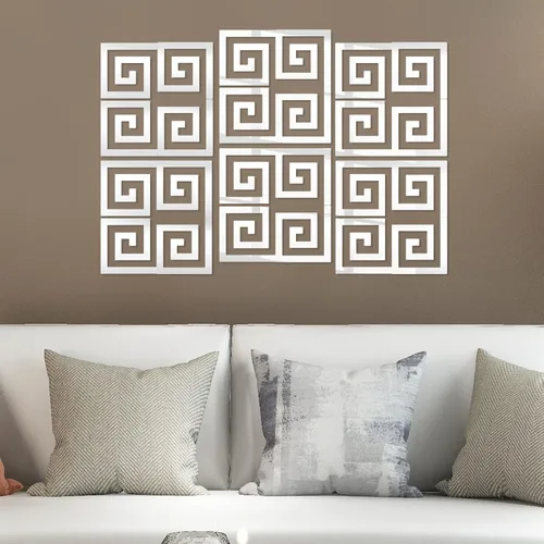 Miniatura 8 de 100 piezas de espejo acrílico extraíble, azulejos de espejo, calcomanías de pared de espejo para decoración del hogar, sala de estar, dormitorio