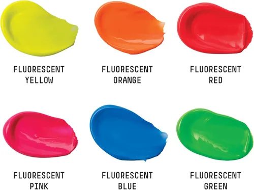 Miniatura 2 de Liquitex BASICS - Juego de pintura acrílica, 6 tubos de 22ml (0.74 onzas), fluorescente