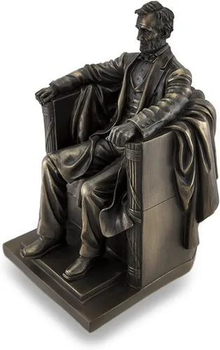 Miniatura 2 de Veronese Design Things2Die4 sentado Abraham Lincoln Estatua escultural histórica bronceada