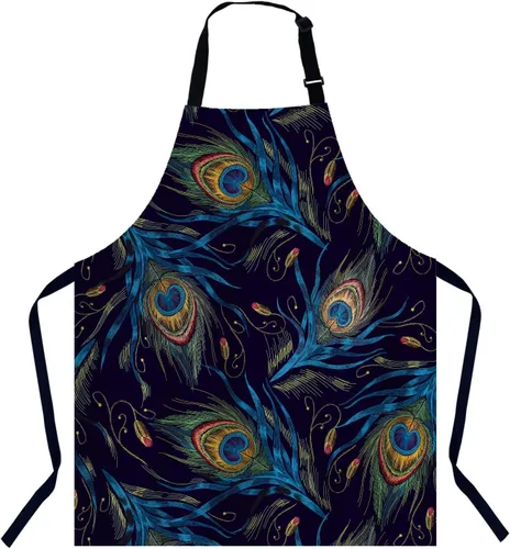Miniatura 17 de Delantal para Mujeres Hombres 002, Gato negro con ojos verdes