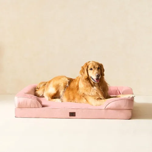 Miniatura 301 de EHEYCIGA – Cama ortopédica impermeable para perros pequeños, de espuma viscoelástica tipo caja de huevos, con bordes elevados y base antideslizante
