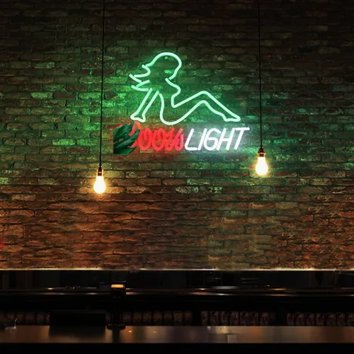 Miniatura 5 de Letrero de Luz de Neón Crs Light Letreros de LED de Cerveza para Decoración de Bar de Cueva de Hombre Luces de Neón LED de Dama Verde Letrero
