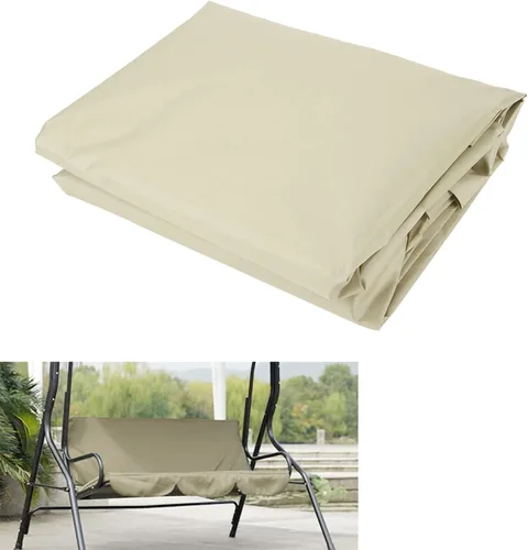 Miniatura 4 de TOPINCN Funda de cojín para columpio, funda de cojín de repuesto para patio, jardín, silla de columpio (beige)
