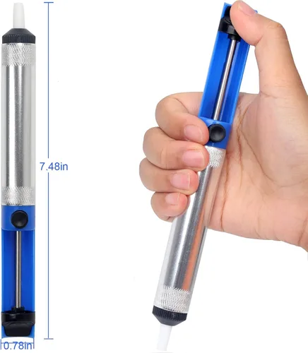 Miniatura 2 de Bomba de desoldadura con ventosa de soldadura, herramienta auxiliar de soldadura eléctrica, bomba de succión desoldadora manual, herramienta