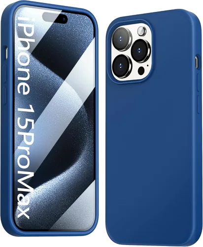 Miniatura 26 de Funda 5 en 1 para iPhone 12 Pro con protector de pantalla y protector de lente de cámara, funda de silicona líquida para iPhone 12 Pro (verde alpino)