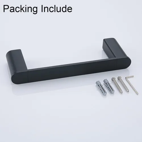 Miniatura 6 de RANDOM Toallero negro mate para baño y cocina de 9 pulgadas, soporte de toalla de mano SUS304, toallero de acero inoxidable, barra de toalla