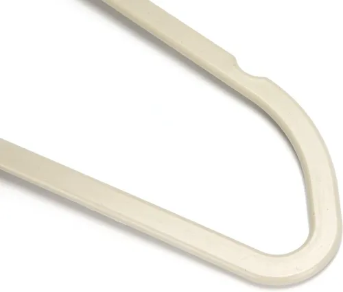 Miniatura 7 de Quality Hangers Paquete de múltiples perchas de plástico delgadas para ropa, perchas resistentes sin terciopelo rosa con gancho cromado giratorio