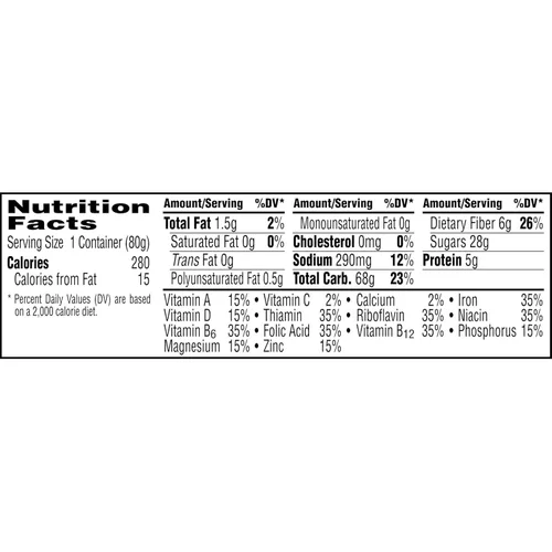 Miniatura 4 de Kellogg's Raisin Bran Crunch Cereales para el desayuno en tazas, cereal de fibra, hecho con fruta real, sabor original, caja de 33.6 onzas (12 tazas)